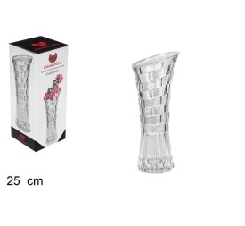 FLORERO CRISTAL CUADROS 25CM