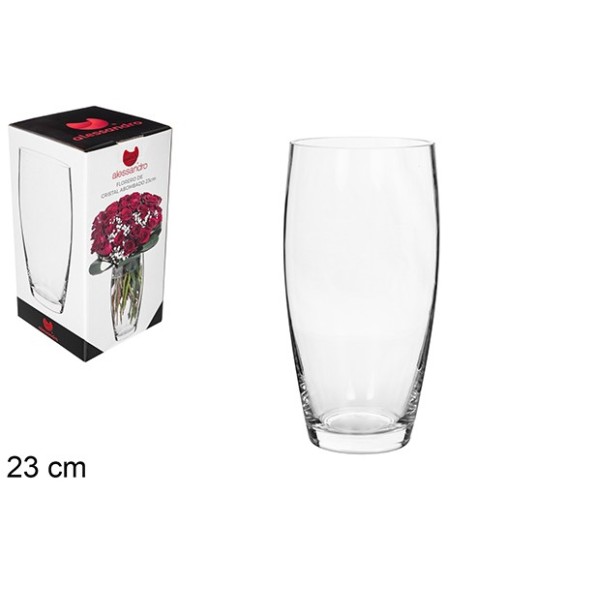 FLORERO CRISTAL ABOMBADO 23 CM