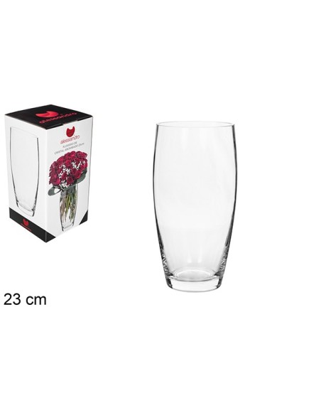 FLORERO CRISTAL ABOMBADO 23 CM