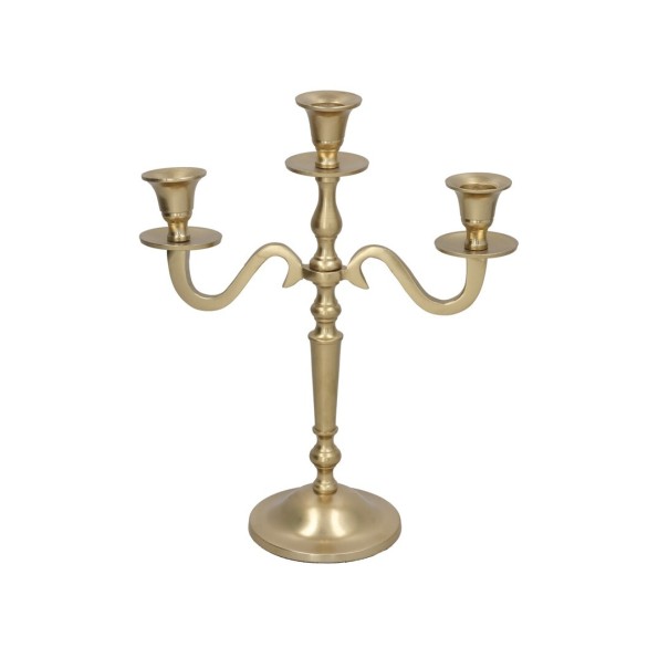 CANDELABRO 3 BRAZOS 26X10,5X30,5CM ORO