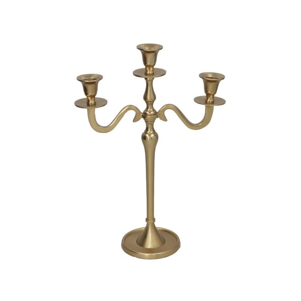 CANDELABRO 3 BRAZOS 26X11X37,5CM ORO