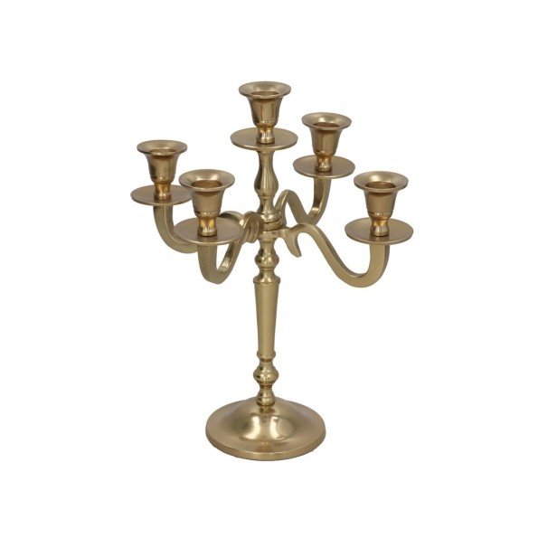CANDELABRO 5 BRAZOS 26X26X31CM ORO