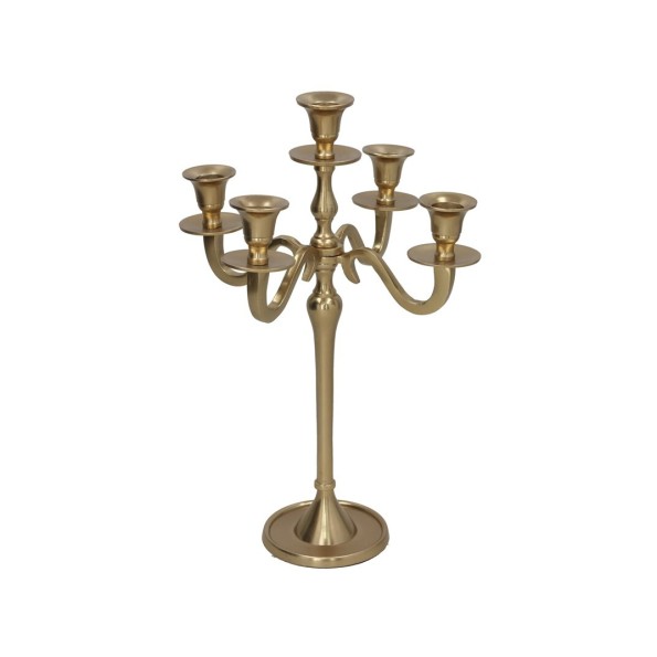CANDELABRO 5 BRAZOS 26X26X38CM ORO