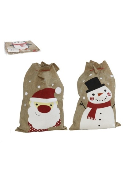 SACO DECORADO NAVIDE? 4 SRT 36X50 CM