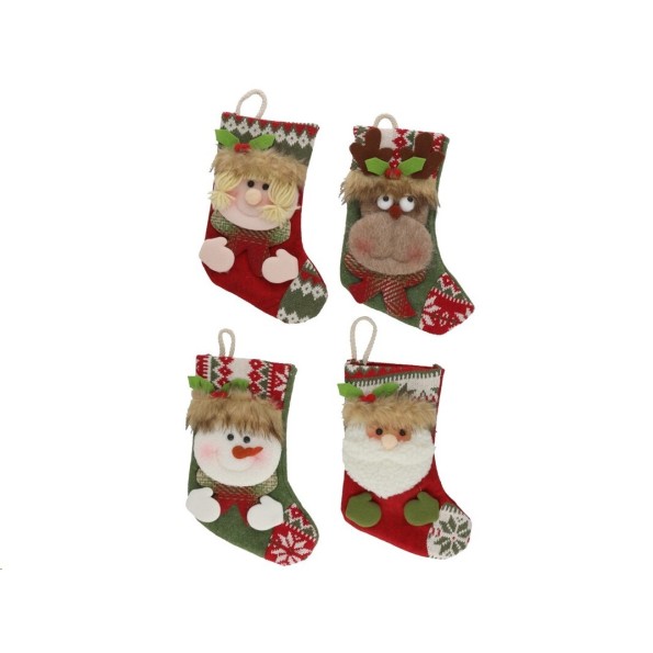 CALCETIN XMAS 4 STD. 24,5X16CM PIUN