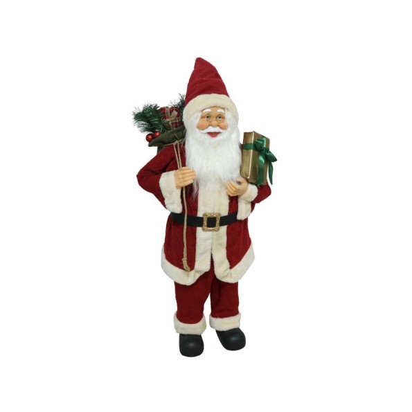 PAPA NOEL CON LUZ Y MUSICA 90CM