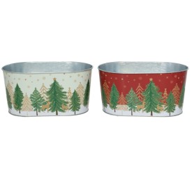 MACETERO METAL 2 STD. 22,5X13,5XH11CM  HELENA