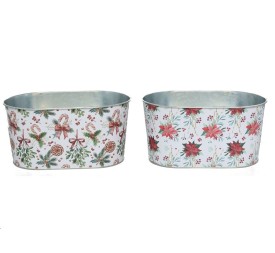 MACETERO METAL 2 STD. 22,5X13,5XH11CM  FLORENS