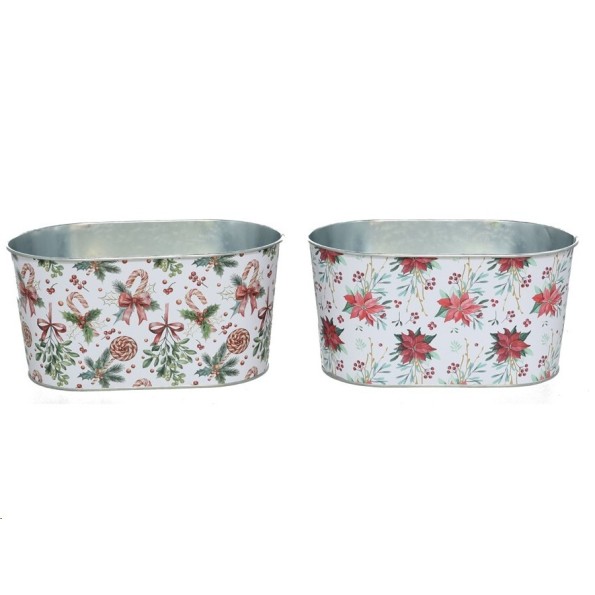 MACETERO METAL 2 STD. 22,5X13,5XH11CM  FLORENS
