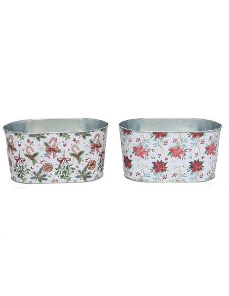 MACETERO METAL 2 STD. 22,5X13,5XH11CM  FLORENS