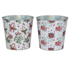 MACETERO METAL 2 STD. 17,5XH16,5CM  FLORENS