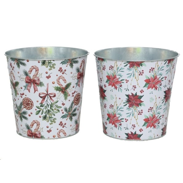 MACETERO METAL 2 STD. 17,5XH16,5CM  FLORENS