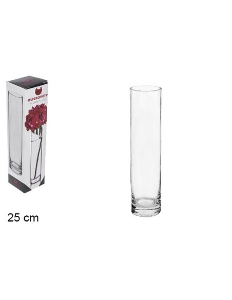 FLORERO CRISTAL TUBO 25CM