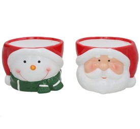 MACETA NAVIDAD CERAMICA 2STD 13.5X13X9.3CM