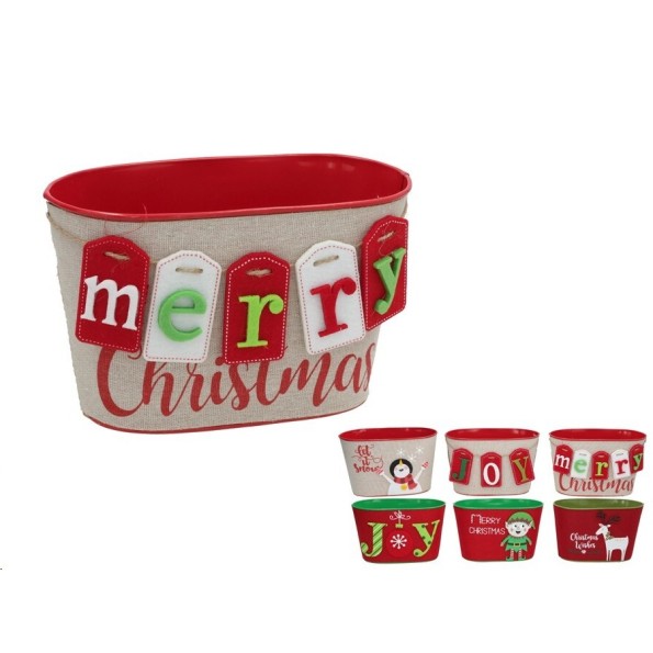 JARDINERA NAVIDAD 20CM 6 SURT