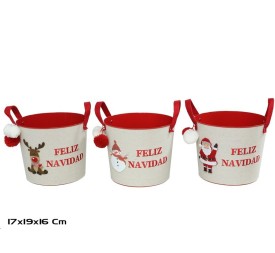 CESTA METAL TURUJAN ROJA 3STD 17X17X16CM