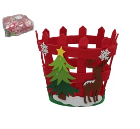 MACETERO NAVIDAD 22CM ROJO