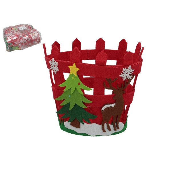 MACETERO NAVIDAD 22CM ROJO