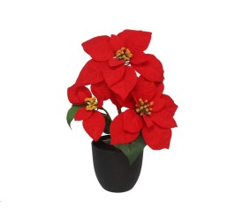MACETA POINSETTIA X3 -34CM (ROJA)
