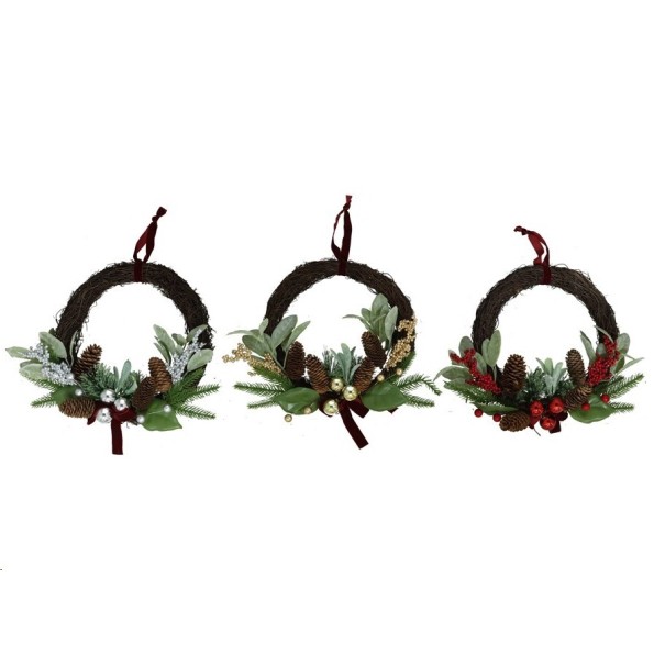 CORONA NAVIDAD 35CM LYNOE