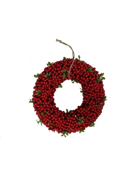 CORONA NAVIDAD BAYAS 30X30X10CM