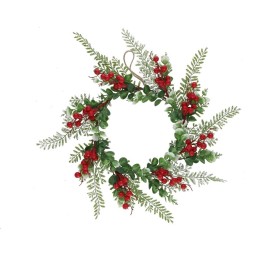 CORONA NAVIDAD BAYAS ROJAS 48CM CABAYIH