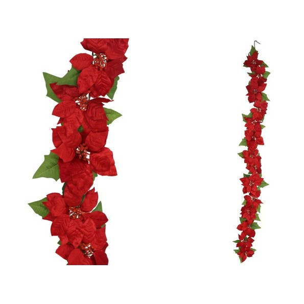 GUIRNALDA POINSETIA ROJA RUBY 180CM