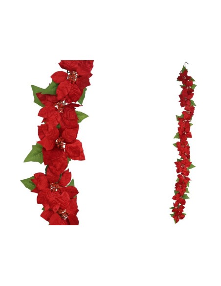 GUIRNALDA POINSETIA ROJA RUBY 180CM