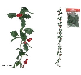 HOJAS DECORATIVAS C/ BAYAS XMAS 210CM