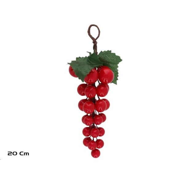 COLGANTE RACIMO FRUTOS ROJOS 20CM