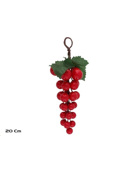COLGANTE RACIMO FRUTOS ROJOS 20CM