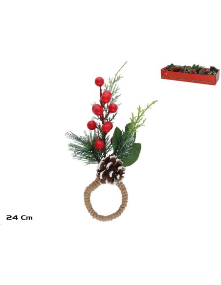 PIÑA BAYAS ROJAS 24CM CABAYIH