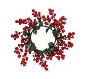 CORONA NAVIDAD BAYAS ROJAS 60CM CABAYIH
