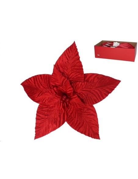 POISENTIA CON CLIP 40X8CM ROJO