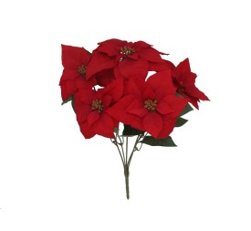 RAMO POINSETTIA X 5 -54CM (ROJA)