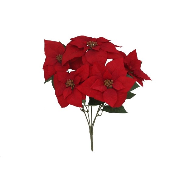 RAMO POINSETTIA X 5 -54CM (ROJA)