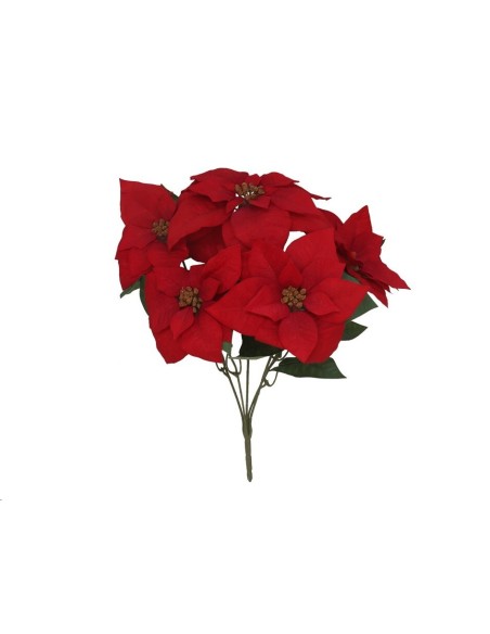 RAMO POINSETTIA X 5 -54CM (ROJA)