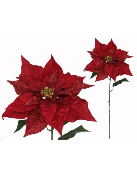 VARA POINSETTIA  GLITTER 71X30CM (ROJA)