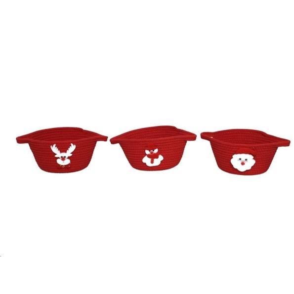 CESTA 3 STD 28X22X11CM ROJA ANKA