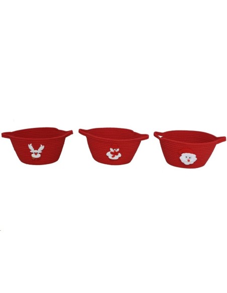 CESTA 3 STD 36X26X14CM ROJA ANKA