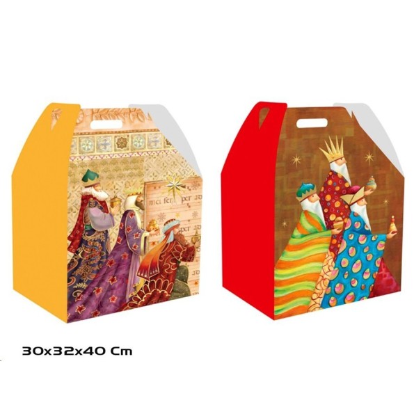 CAJA REGALO C/ASA  3 STD. 32X30X40CM MAGIX
