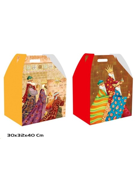 CAJA REGALO C/ASA  3 STD. 32X30X40CM MAGIX