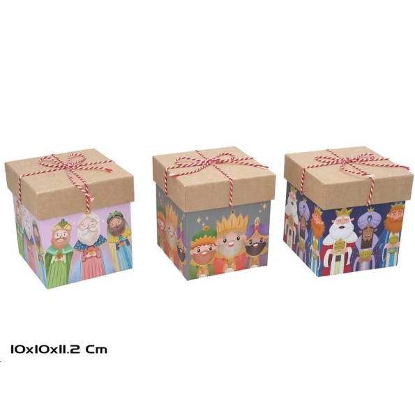 CAJA REGALO CUBO 3 STD. 10X10X11,2CM VELTIX