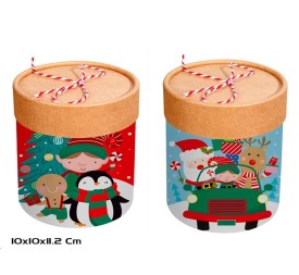 CAJA REGALO CILINDRO 2 STD. 10X10X11,2CM KARIX