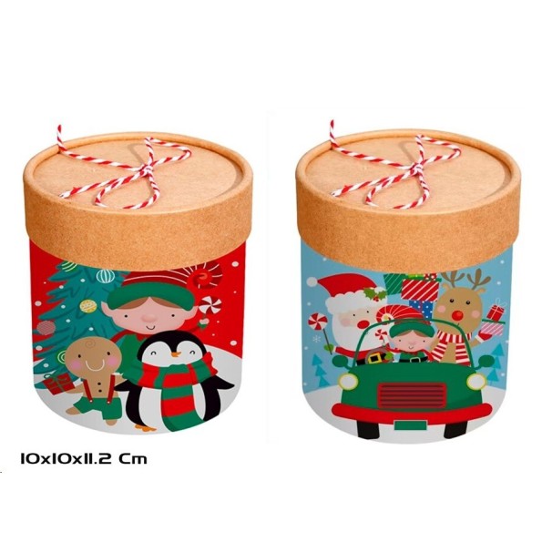 CAJA REGALO CILINDRO 2 STD. 10X10X11,2CM KARIX