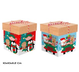 CAJA REGALO CUBO 2 STD. 10X10X11,2CM KARIX