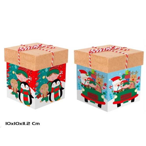 CAJA REGALO CUBO 2 STD. 10X10X11,2CM KARIX