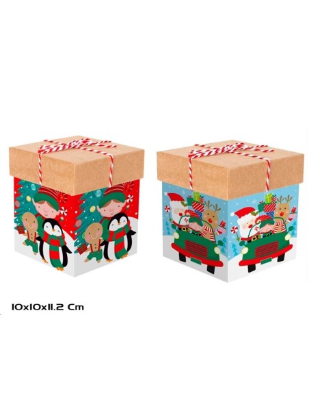 CAJA REGALO CUBO 2 STD. 10X10X11,2CM KARIX