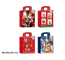 BOLSA COMPRA XMAS 40X35X18CM 4 SURT.