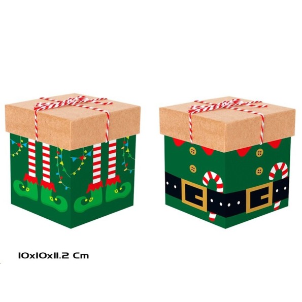 CAJA REGALO CUBO 2 STD. 10X10X11,2CM GRUNCH